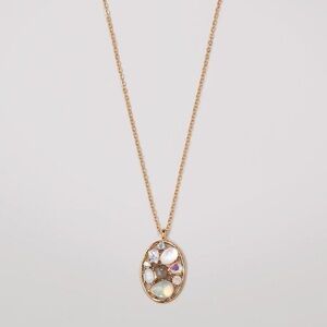 Elegant Gold Multi-Stone Pendant Necklace